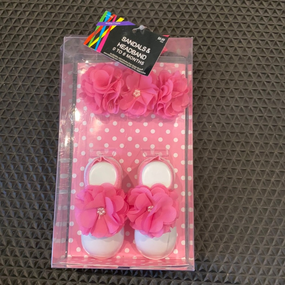 Baby Girl Sandals & Headband
